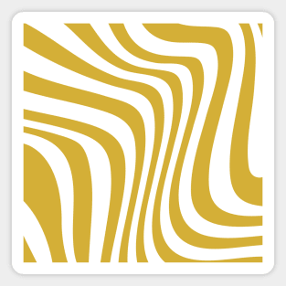 Metallic Gold Wavy Pattern #008 Magnet